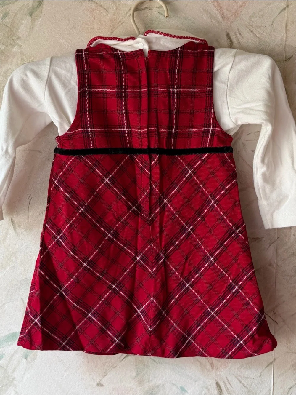 Vintage 90s OshKosh B'Gosh 2t Holiday Christmas Dress & Long Sleeve Set